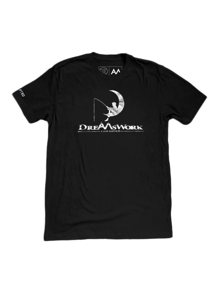 Silver DreamsWork Tee in Black
