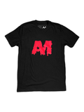 Red Drip Tee in Black