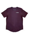 Curved Hem Tee in Oxblood