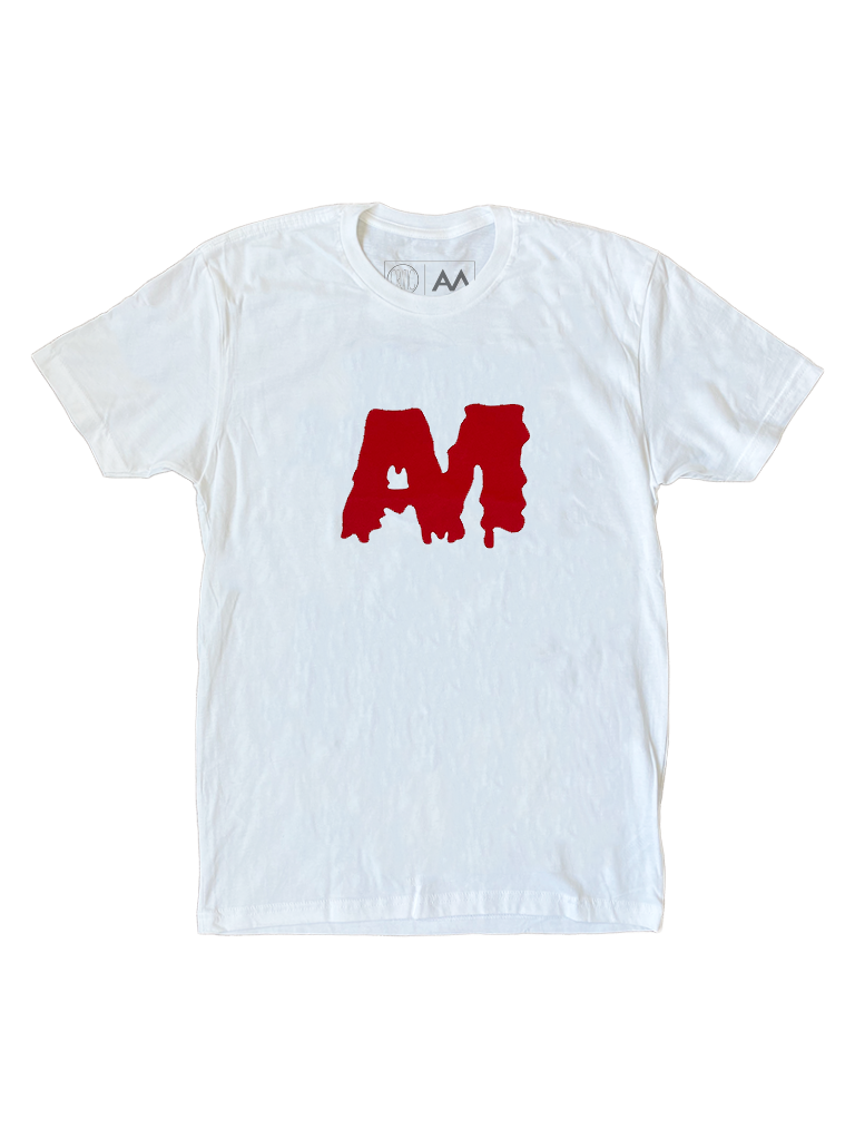 Red Drip Lawd Tee in White